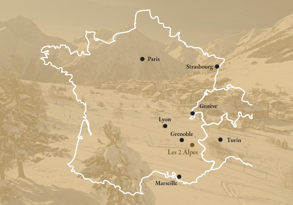 Map of the two Alps location